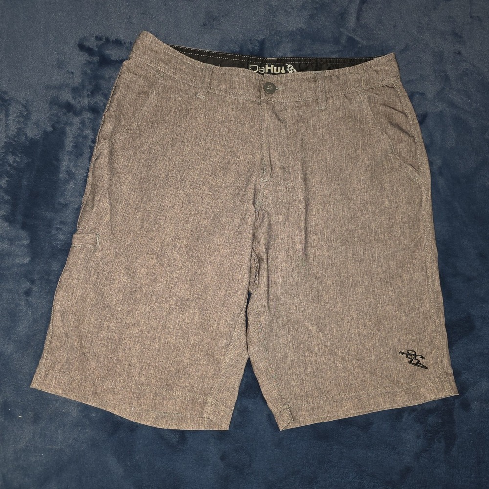 Da Hui Board Shorts Mens Size 30 Gray Lightweight Unlined Surf‎ Swim Beach